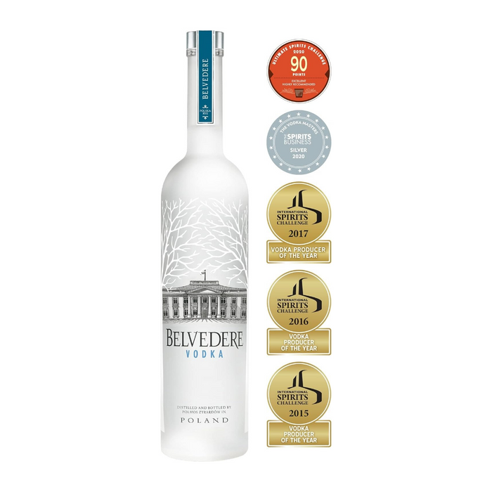 Belvedere organic vodka. Awards won include vodka of the year and vodka producer of the year