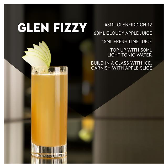 The Glen Fizzy Cocktail, made with Glenfiddich 12 Year Old Single Malt Scotch Speyside Whisky