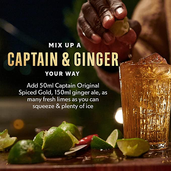 Captain morgan and ginger cocktail