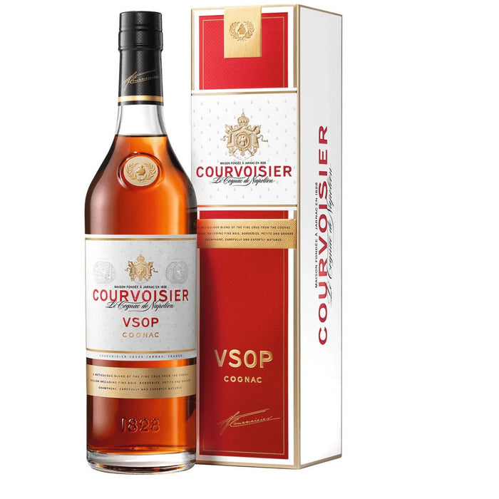 Courvoisier V.S.O.P. This cognac is a clever blend of several crus. new design and label from Courvoisier