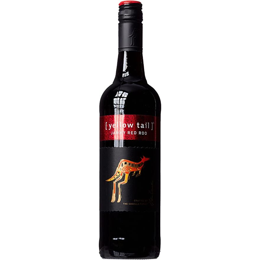 Picture of yellow tail jammy red roo wine