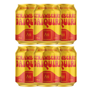 Au vodka gold cocktail in can. Strawberry Daiquiri flavour cocktail. Pack of 6