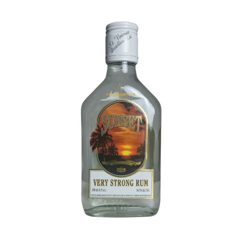 Sunset Very Strong Rum, 20cl bottle, The Liquor Club Brixton