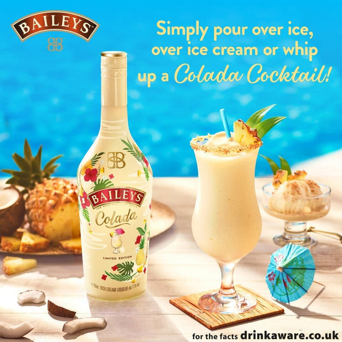 Baileys Pina Colada limited edition. Simply pour over ice, over ice cream or whip up a colada cocktail