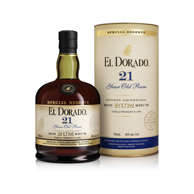 El Dorado 21 Year Old Rum, 70cl bottle, The Liquor Club Brixton