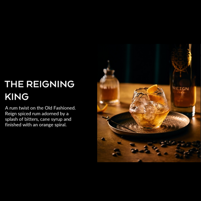 The Reigning King Spiced Rum Cocktail recipe. Made with reign rum. African rum made in ghana