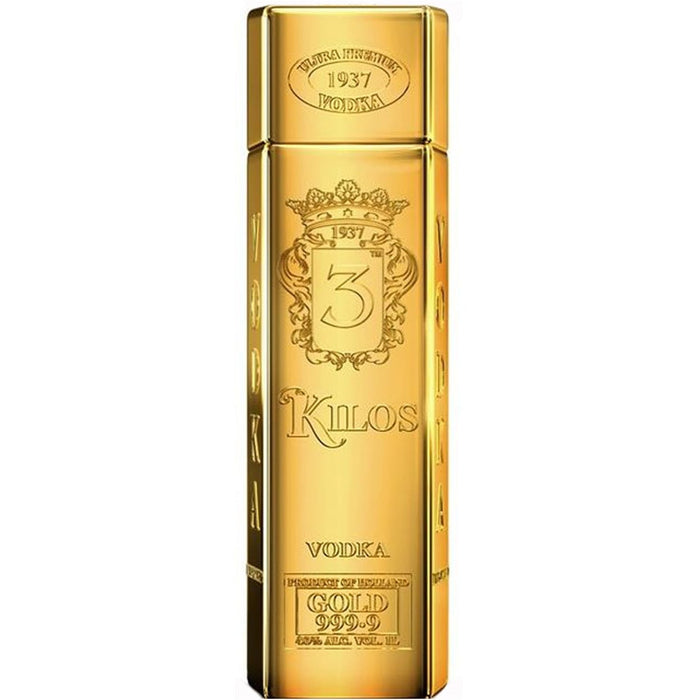 3 Kilos Gold Bar Vodka, 1L