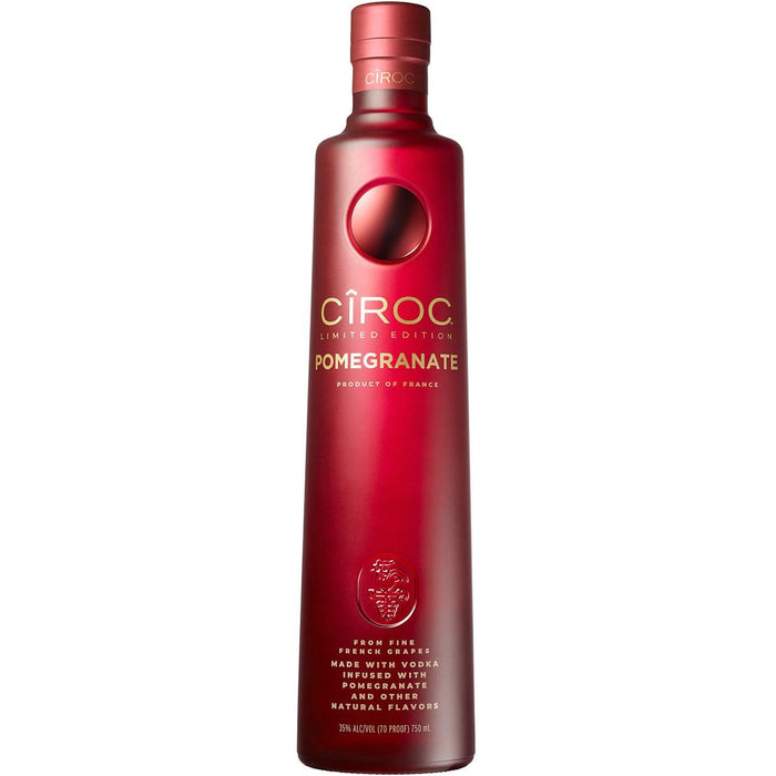 ciroc pomegranate vodka bottle. a limited edition vodka by ciroc