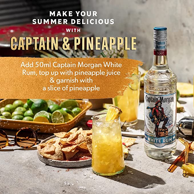 Captain Morgan White Rum, 70cl, image 3, The Liquor Club Brixton