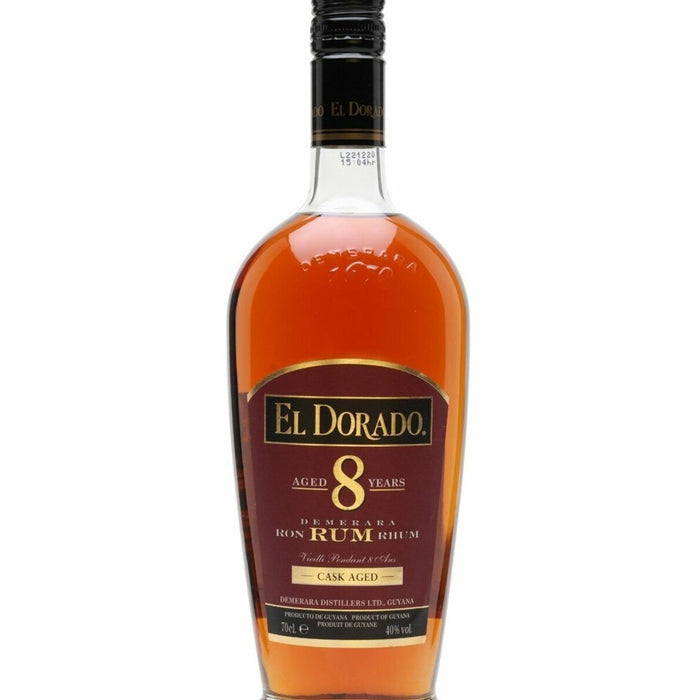 El Dorado Rum 8 Years Old, 70cl Blended Guyanese  Demerara Rum Rum